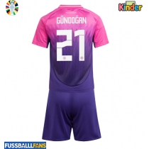 Deutschland Ilkay Gundogan #21 Auswärts Trikotsatz Kinder EM 2024 Kurzarm (+ Kurze Hosen)